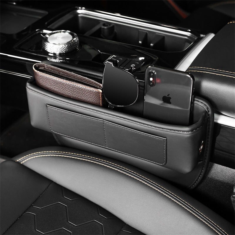 Car gap central control storage box multi-card position main and auxiliary driving storage bag car creative texture car bag - image 2