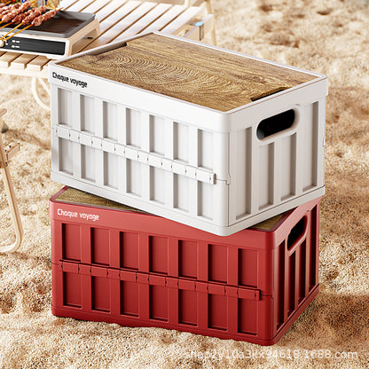 Outdoor Camping Box Storage Box Car Trunk Foldable Storage Box Plastic Storage Box Toy Storage Box - image 2