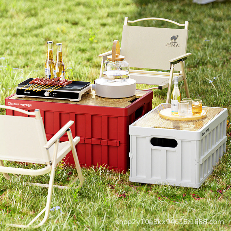 Outdoor Camping Box Storage Box Car Trunk Foldable Storage Box Plastic Storage Box Toy Storage Box - image 3