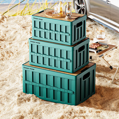 Outdoor Camping Box Storage Box Car Trunk Foldable Storage Box Plastic Storage Box Toy Storage Box - image 4