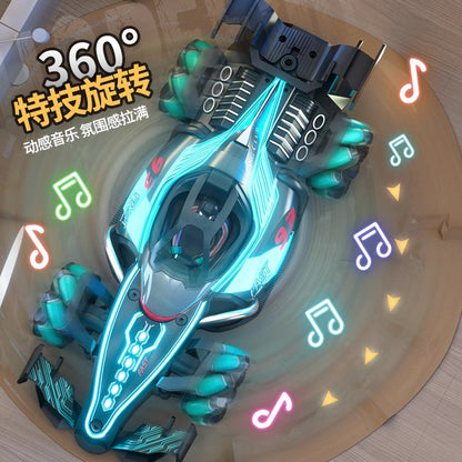Tiktok hot sale spray F1 remote control car 2.4g remote control car gesture induction racing car children stunt drift four-drive car - image 4