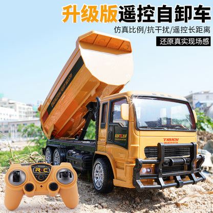 New Lichi Wenshuangyuan Remote Control Dump Truck Engineering Transport Truck Mud Truck Electric Boy Toy Car Remote Control - image 1