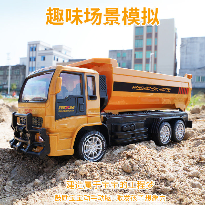 New Lichi Wenshuangyuan Remote Control Dump Truck Engineering Transport Truck Mud Truck Electric Boy Toy Car Remote Control - image 2