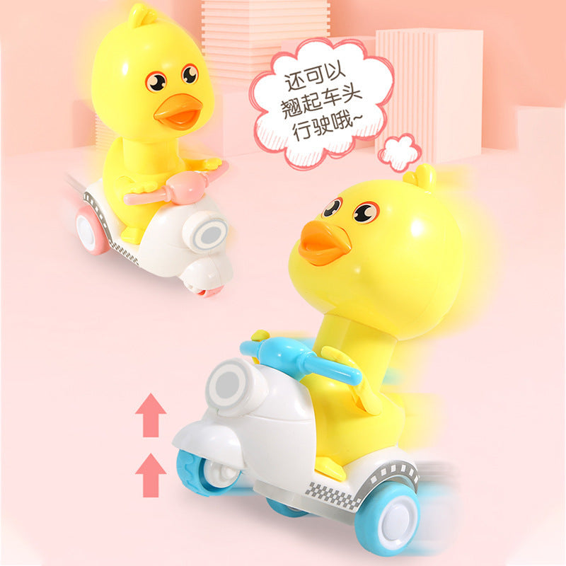 Little Yellow Duck Pull Back Press Car Cartoon Motorcycle Inertial Sliding Baby Toy Car Children's Gift Street Stall Wholesale - image 3
