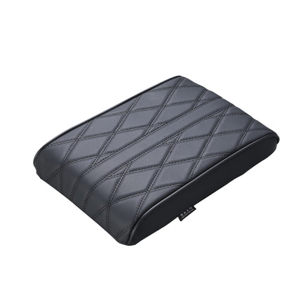Universal car armrest box booster pad memory cotton nappa leather car armrest box pad elbow drag pad diamond style - image 5