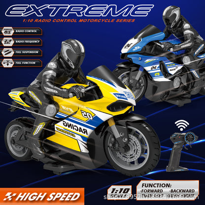 Cross-border new 2.4G high-speed remote control motorcycle off-road stunt drift four-way remote control model toy car gift - image 1