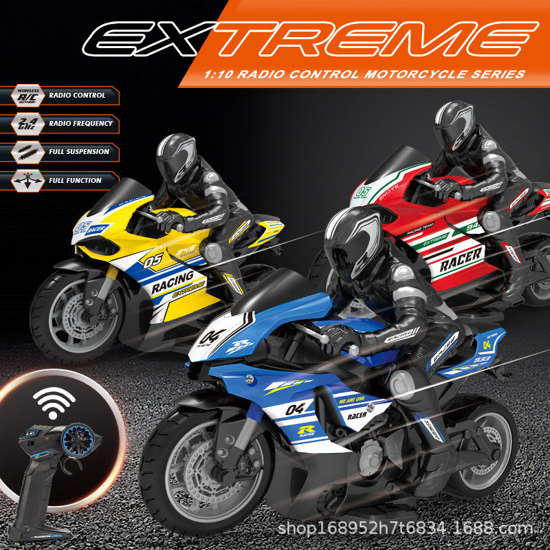 Cross-border new 2.4G high-speed remote control motorcycle off-road stunt drift four-way remote control model toy car gift - image 2