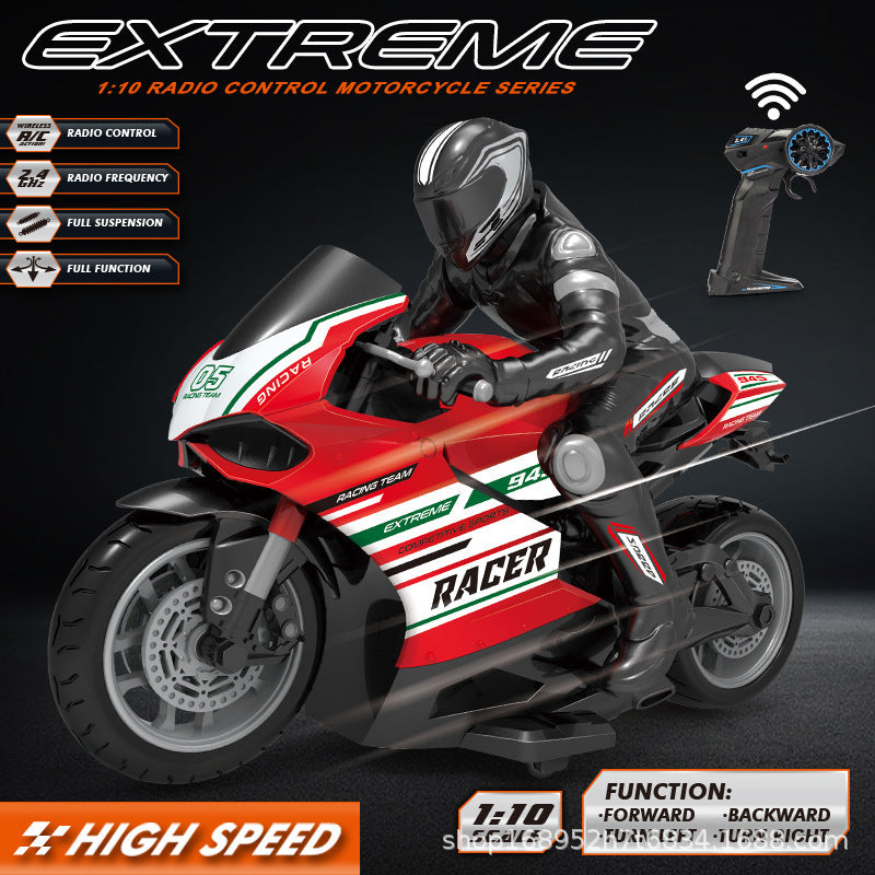 Cross-border new 2.4G high-speed remote control motorcycle off-road stunt drift four-way remote control model toy car gift - image 3