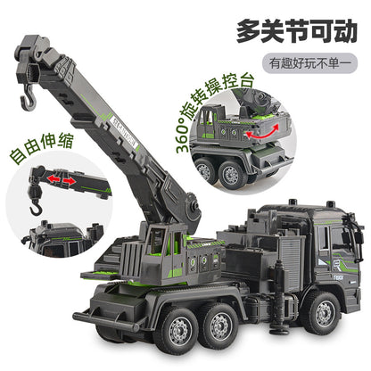 Children's remote control engineering vehicle toy car 1:32 four-way light simulation electric dump truck stirring crane engineering vehicle - image 4