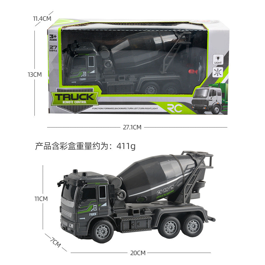 Children's remote control engineering vehicle toy car 1:32 four-way light simulation electric dump truck stirring crane engineering vehicle - image 5
