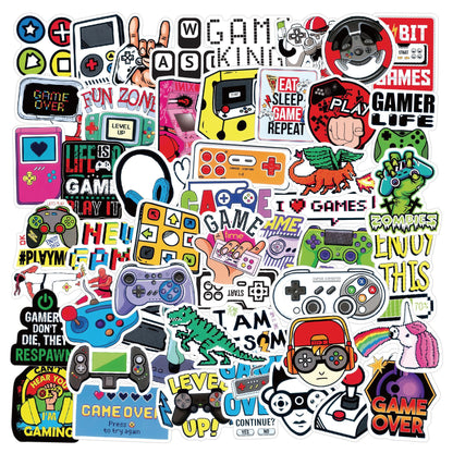 50 pieces of classic game machine graffiti stickers luggage notebook water Cup electric car Children cartoon graffiti - image 1