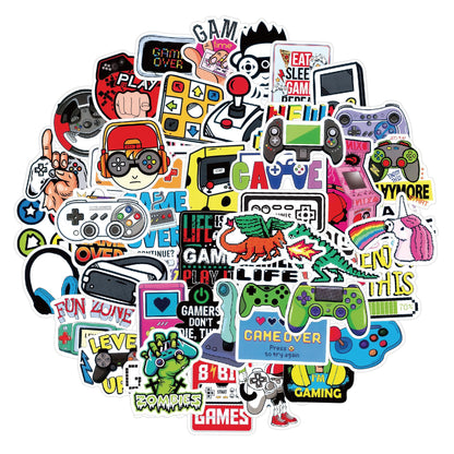 50 pieces of classic game machine graffiti stickers luggage notebook water Cup electric car Children cartoon graffiti - image 2