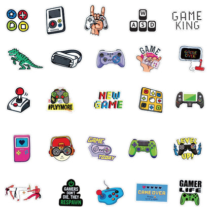 50 pieces of classic game machine graffiti stickers luggage notebook water Cup electric car Children cartoon graffiti - image 4