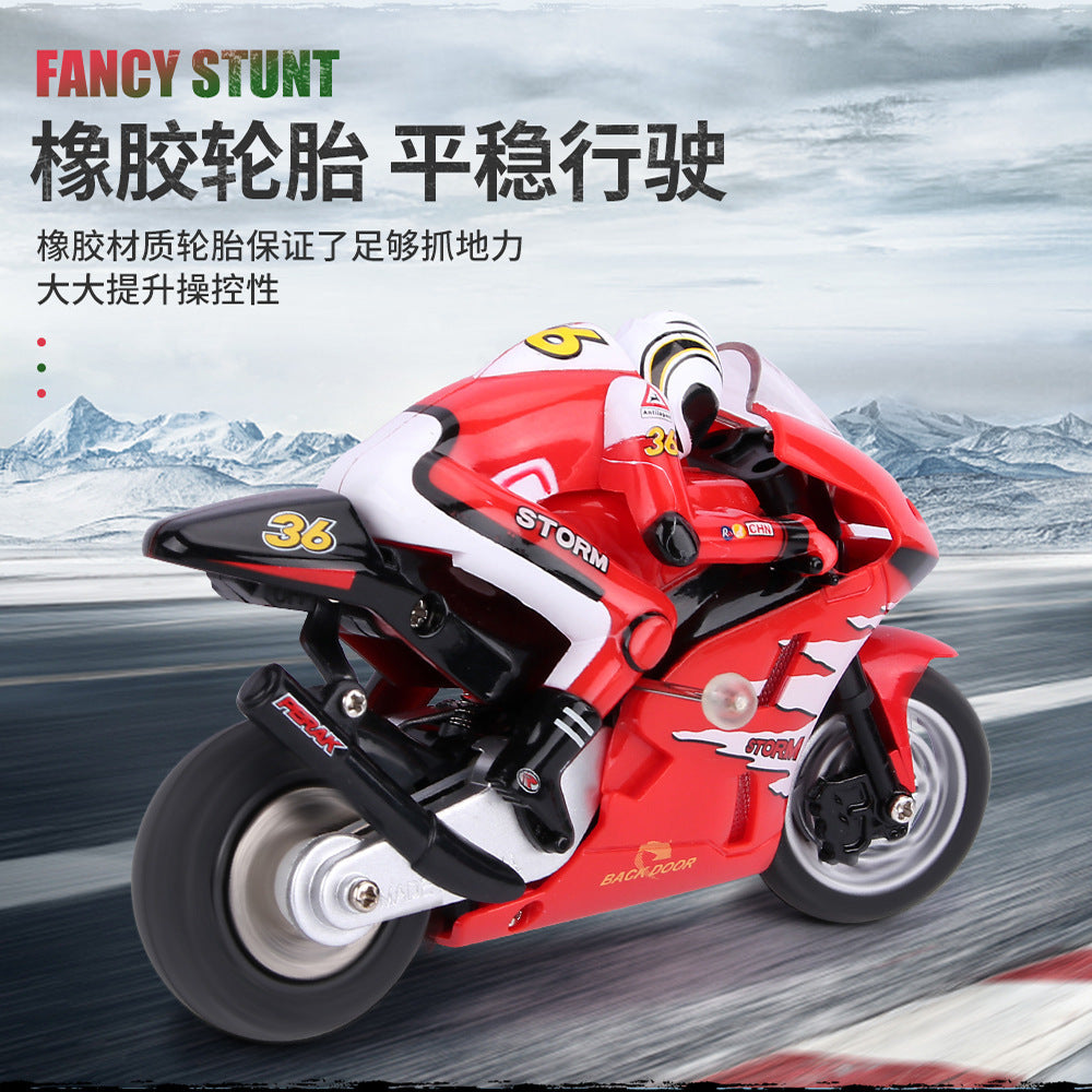 8012 shenqiwei 2.4G jumping remote control charging motorcycle RC full scale elegant racing car mini high speed - image 3