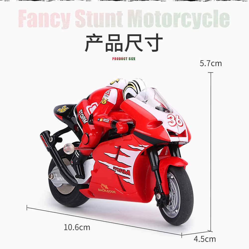 8012 shenqiwei 2.4G jumping remote control charging motorcycle RC full scale elegant racing car mini high speed - image 4