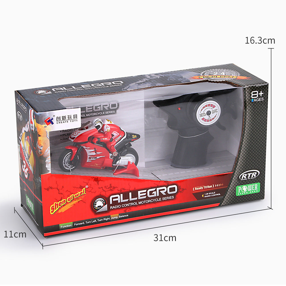 8012 shenqiwei 2.4G jumping remote control charging motorcycle RC full scale elegant racing car mini high speed - image 5