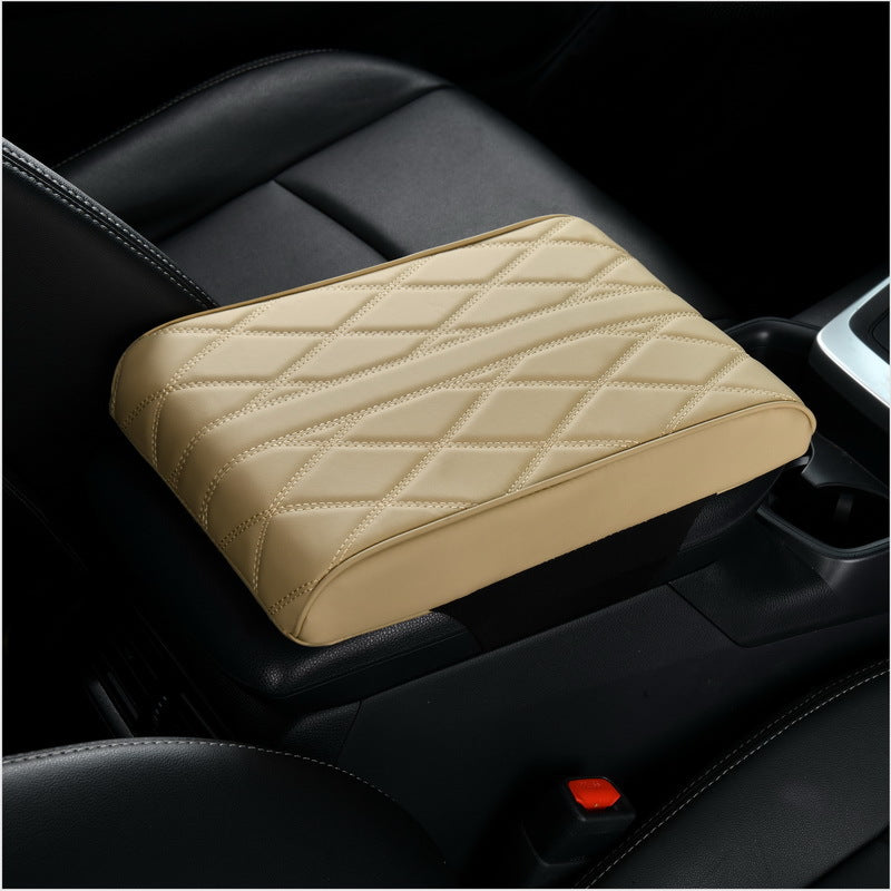 Car Armrest Box Booster Pad Leather Car Armrest Pad Central Armrest Protective Cover Memory Foam Universal Sheath - image 4