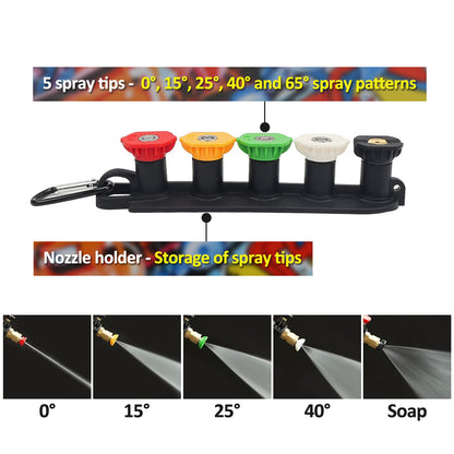 High pressure washer car wash water gun 5 color nozzle fan-shaped cylindrical new limited edition painted water gun head M22 water gun - image 4