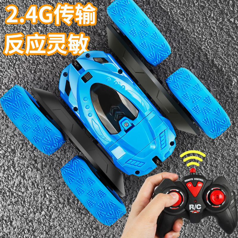 Cross-Border Double-Sided Stunt Dump Truck, Flip Truck, Rolling 360-Degree Rotating Car, Wireless Remote Control Car with Light, Wholesale - image 1