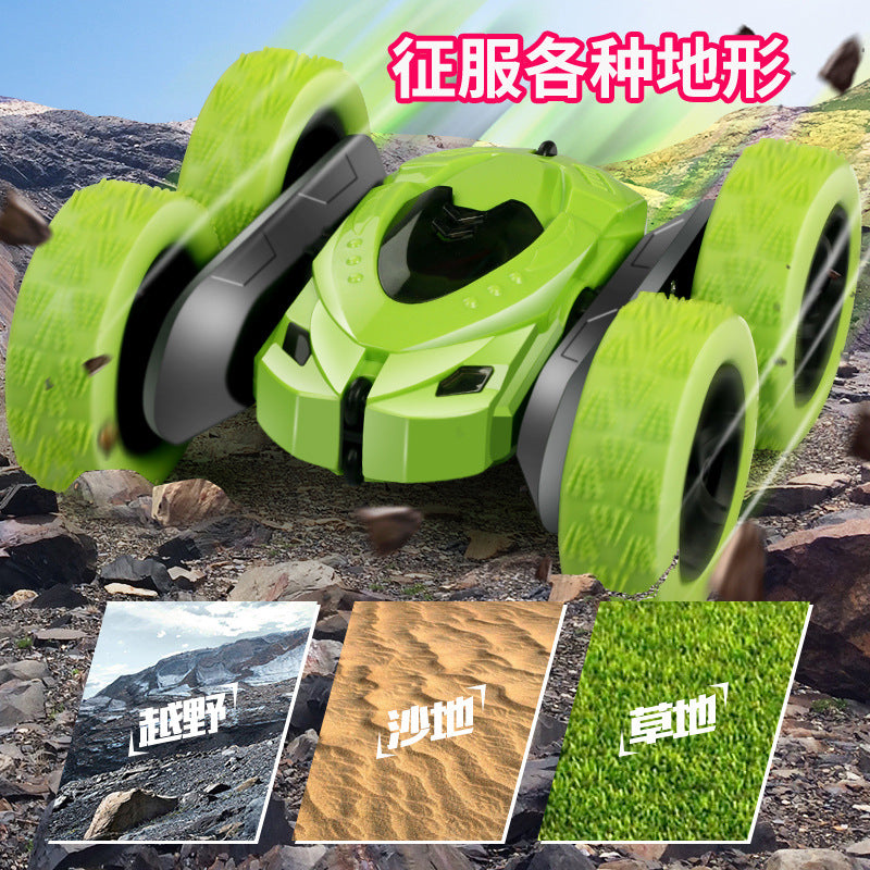 Cross-Border Double-Sided Stunt Dump Truck, Flip Truck, Rolling 360-Degree Rotating Car, Wireless Remote Control Car with Light, Wholesale - image 4