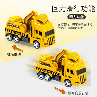 Hot Selling Children's Pull-Back Toy Car Engineering Vehicle Military Fire Truck Set Cartoon Sliding Car Model Wholesale - image 3