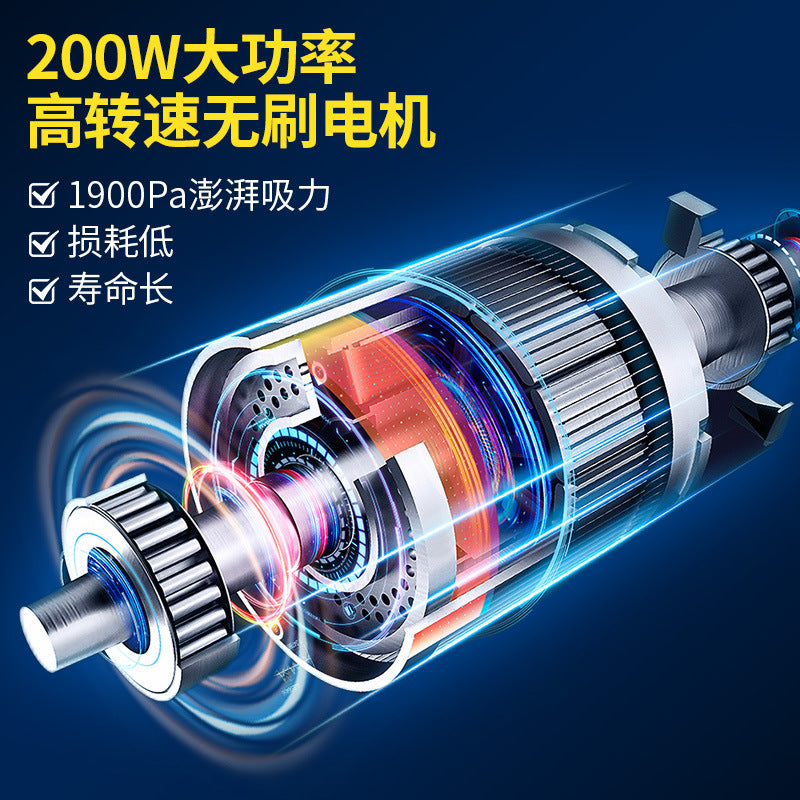 Car Vacuum Cleaner Handheld Vacuum Cleaner Suction and Blow Integrated Wireless Large Suction Hair Suction Brushless Vacuum Cleaner for Car - image 3