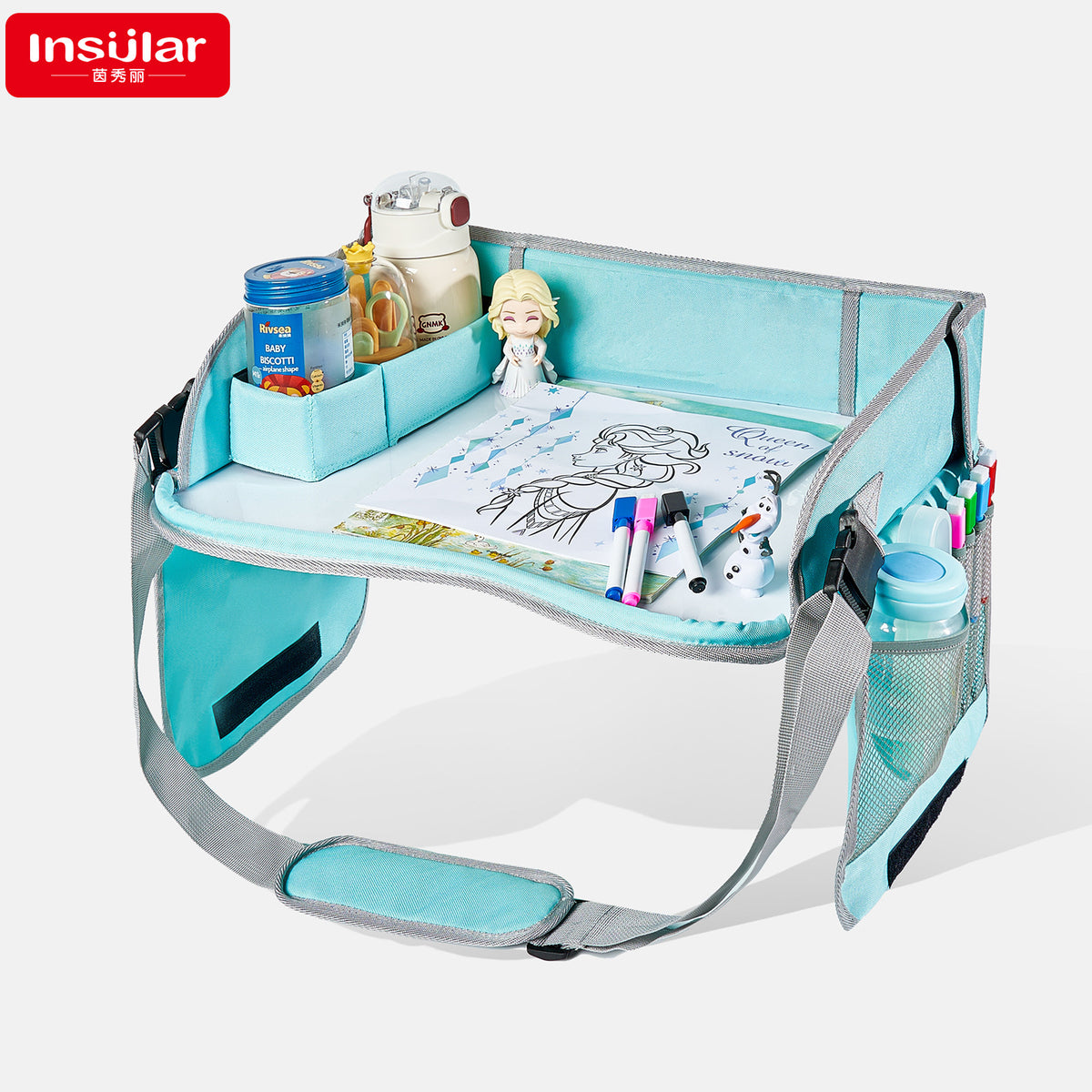 Yinmei children's portable travel car drawing board wiping children's drawing board car whiteboard drawing board tray - image 3