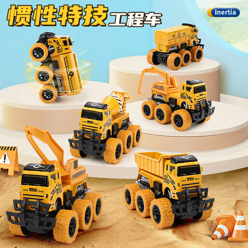 Military toys children's Inertial Engineering vehicle excavator bulldozer kindergarten small gift doll machine toys wholesale - image 2