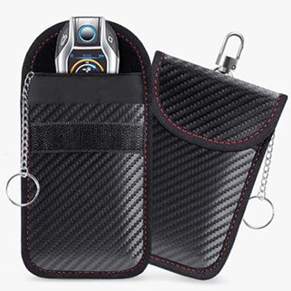 New Product 2025 Cross-border Foreign Trade RFID Carbon Fiber Small Zhongda Car Shielded Key Bag Mobile Phone Anti-radiation Bag - image 5