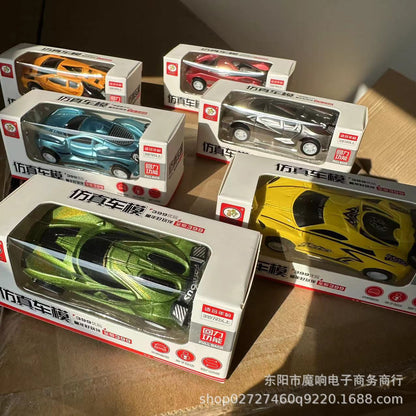 New pull back simulation car model racing mixed mini car toy children's car model car wholesale color box gift - image 1