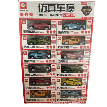 New pull back simulation car model racing mixed mini car toy children's car model car wholesale color box gift - image 5