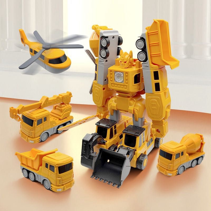 Children's Magnetic Toy Car Boy Building Blocks Assembly Splicing Engineering Vehicle Deformation Puzzle King Kong Robot 2-3 Years Old 6 - image 2