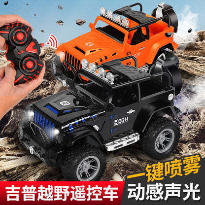 Remote Control Off-Road Vehicle Four-Wheel Drive Climbing Car Children's Drift Rechargeable Spray Stunt Remote Control Car Boy Toys Wholesale - image 2