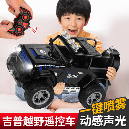 Remote Control Off-Road Vehicle Four-Wheel Drive Climbing Car Children's Drift Rechargeable Spray Stunt Remote Control Car Boy Toys Wholesale - image 3