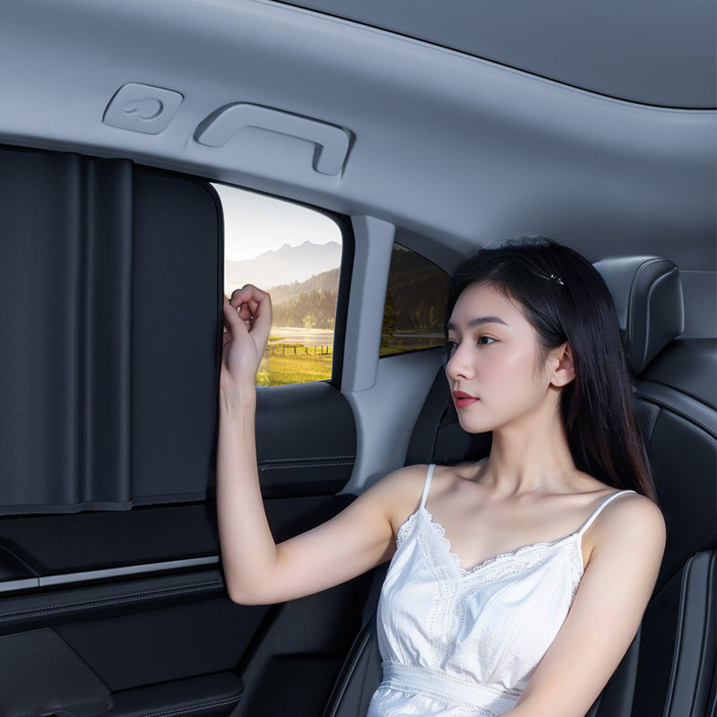 Car sunshade window sun protection thermal insulation side window sunshade privacy glass private curtain car front gear sunshade - image 1