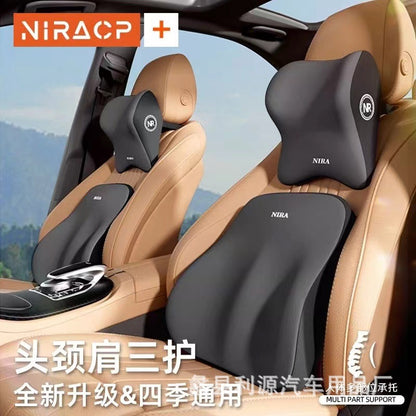 Car headrest neck protection suit latex car lumbar support pillow lumbar car support backrest seat driver waist protection - image 1