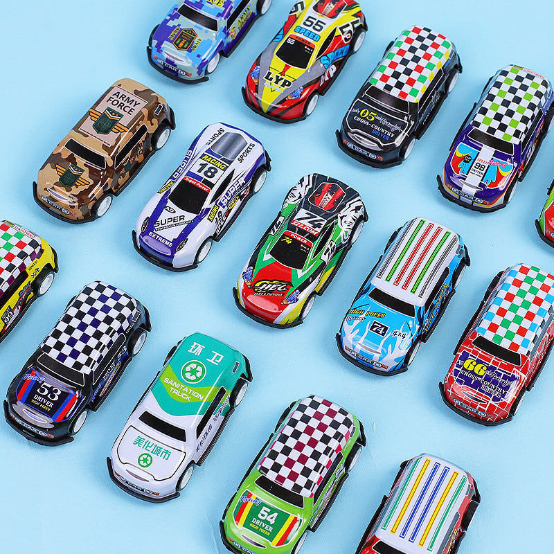 Children's boxed pull back iron car toy car boy student racing model toy reward small gift - image 3