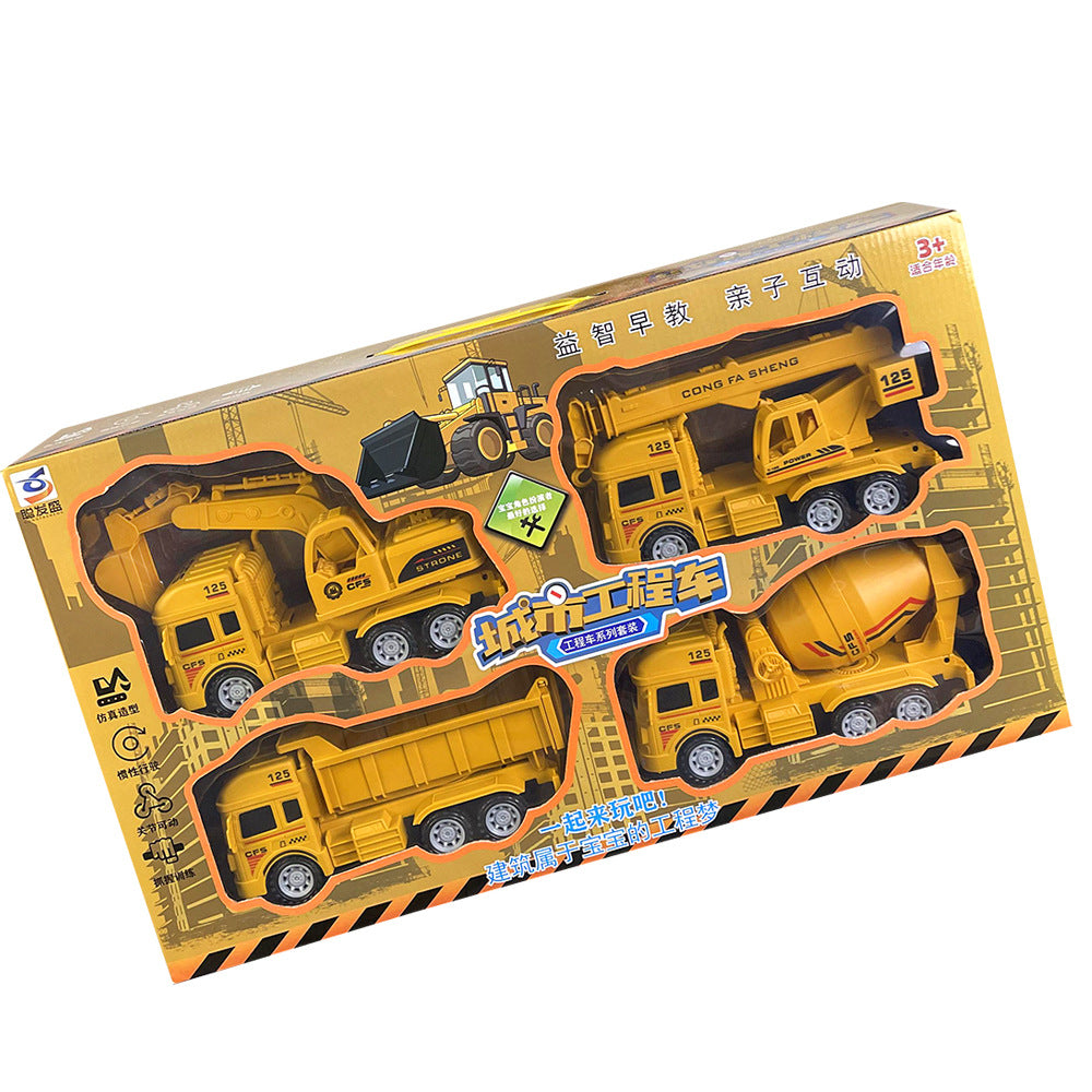 Construction Vehicle Fire Truck Toy Set Toy Car Pull-Back Car Kindergarten Training Institution Gift Boy Toy - image 5