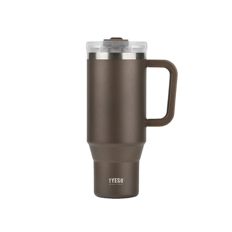tyeso cross-border handle car cup 40oz large capacity telescopic straw 304 stainless steel heat preservation cold ice cup - image 5