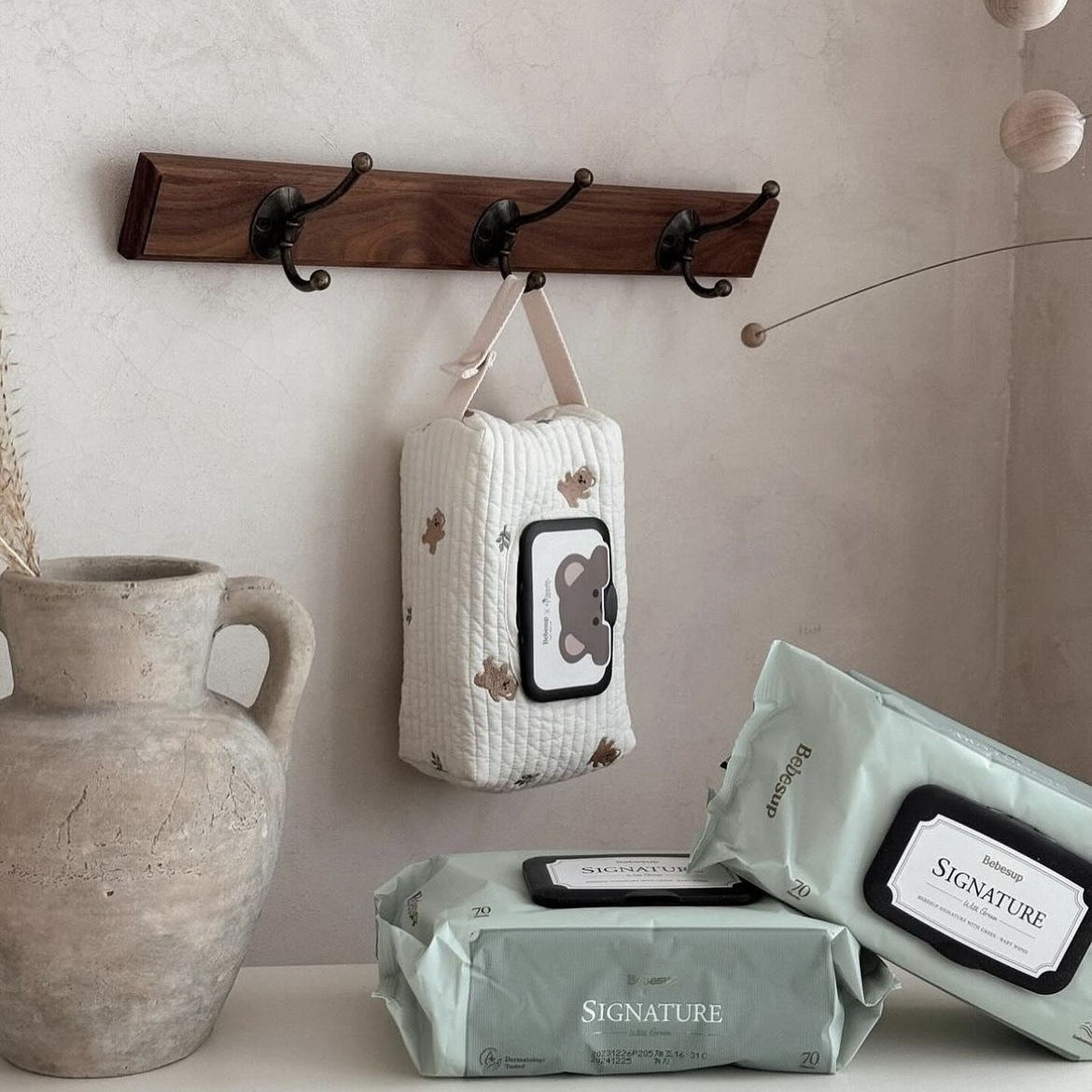 Ins-style Large Capacity Removable Tissue Bag Car Tissue Box Hanging Baby Car Wipe Bag Storage Bag - image 4