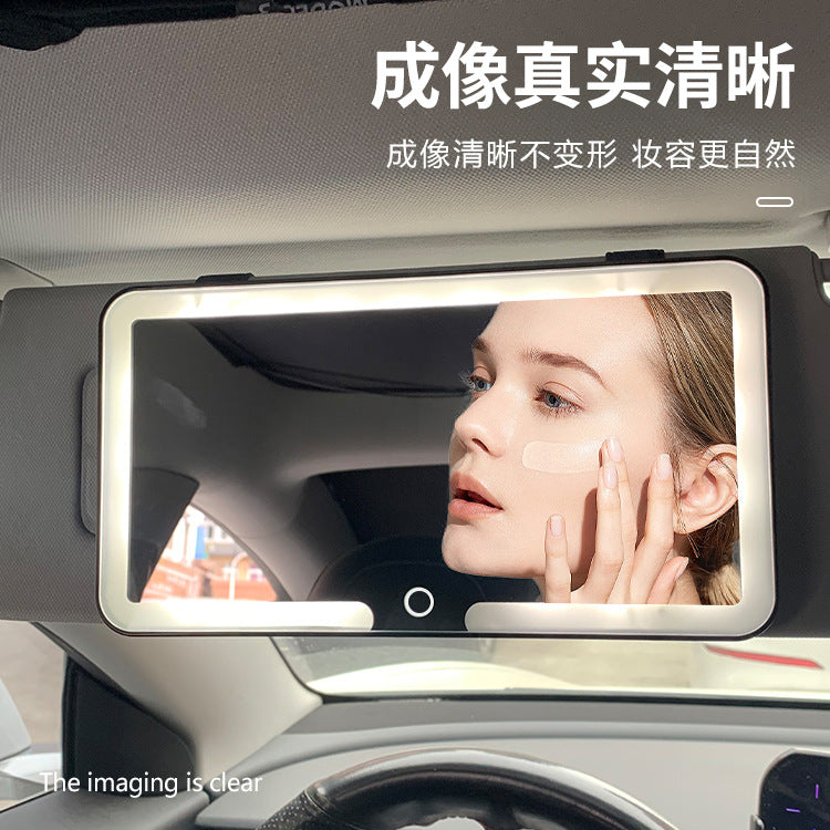 Car Sun Visor Makeup Mirror with Led Lights, Illuminated Vanity Mirror with Led Lights, Foldable Makeup Mirror - image 2