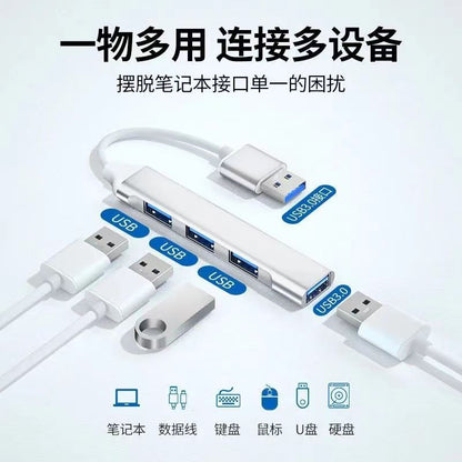 usb splitter typec3.0 external one-to-four car mobile phone laptop usb hub docking station - image 2