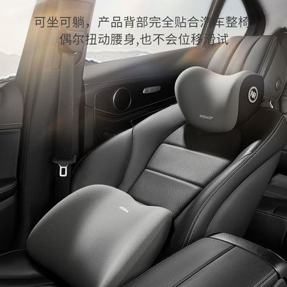 Car Headrest and Lumbar Support Set Wholesale Car Seat Support Car Lumbar Pillow Memory Foam Lumbar Cushion with Logo Printing - image 2