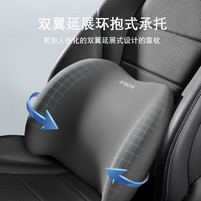 Car Headrest and Lumbar Support Set Wholesale Car Seat Support Car Lumbar Pillow Memory Foam Lumbar Cushion with Logo Printing - image 3