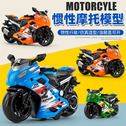 Internet Celebrity Children's Inertia Motorcycle Toy Car Little Boy Fall-Resistant Toy Car Educational Simulation Model Street Stall Wholesale - image 1
