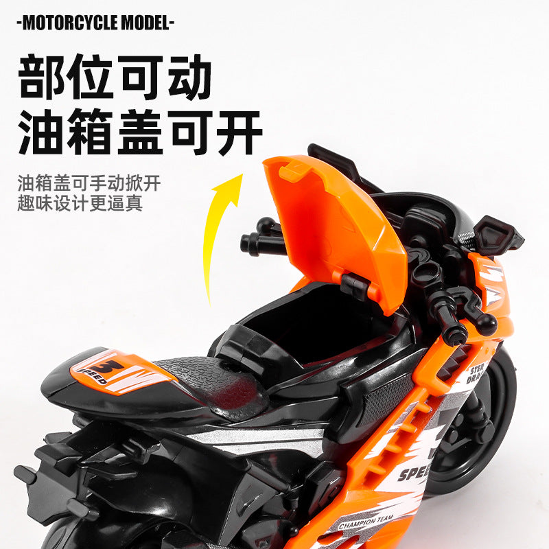 Internet Celebrity Children's Inertia Motorcycle Toy Car Little Boy Fall-Resistant Toy Car Educational Simulation Model Street Stall Wholesale - image 3