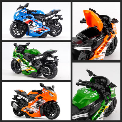 Internet Celebrity Children's Inertia Motorcycle Toy Car Little Boy Fall-Resistant Toy Car Educational Simulation Model Street Stall Wholesale - image 4