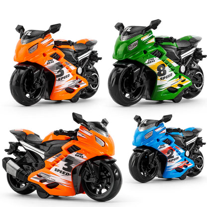 Internet Celebrity Children's Inertia Motorcycle Toy Car Little Boy Fall-Resistant Toy Car Educational Simulation Model Street Stall Wholesale - image 5