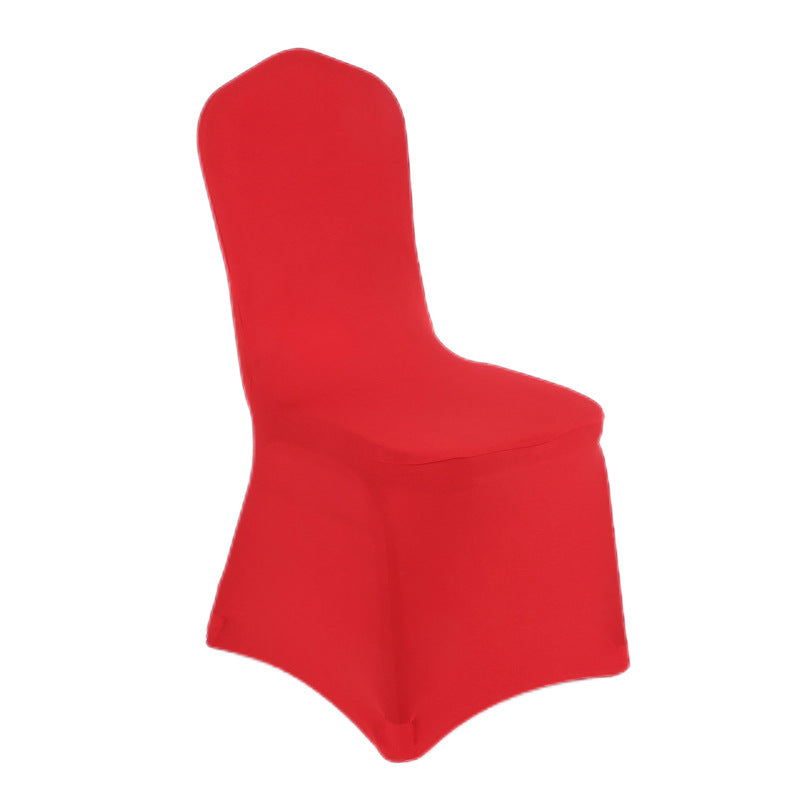 White Chair Cover Elastic Cover Hotel Wedding Banquet Chair Cover All-Inclusive Chair Seat Cover Stool Cover Export Wholesale 140g - image 5