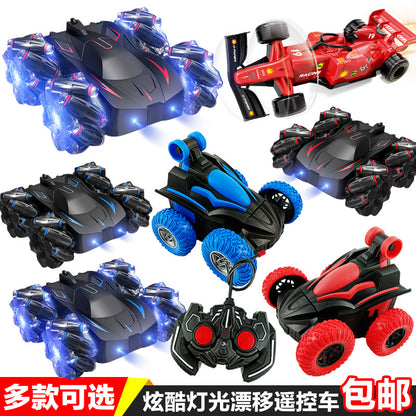 (Free Shipping) Chattering Explosions Remote Control Car Tumble Stunt Car Toy Electric Light Remote Control Car Toy - image 1